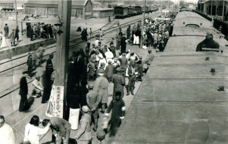 Train carrying wounded solders